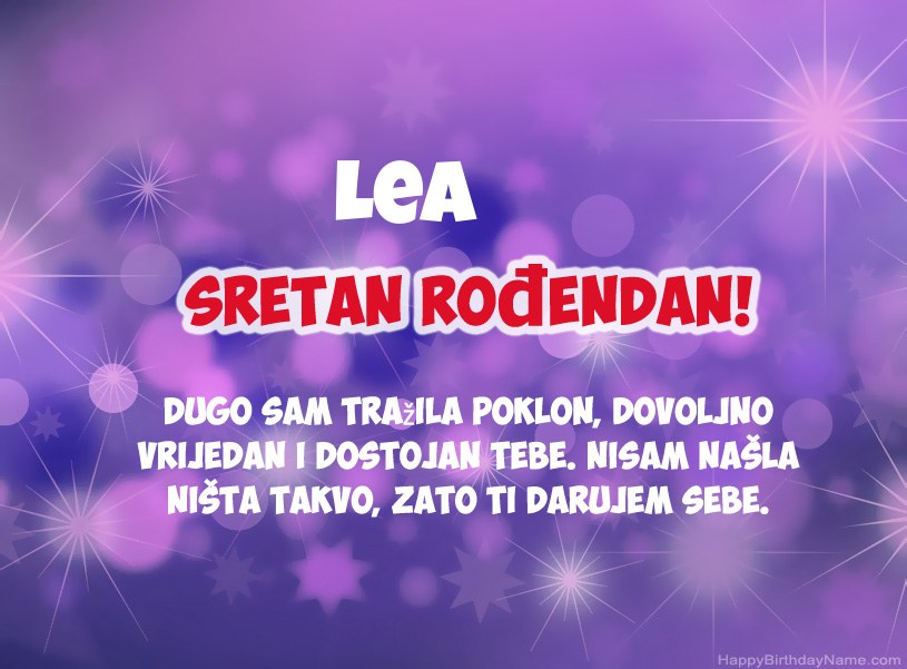 Prekrasne slike za Sretan rođendan Lea  