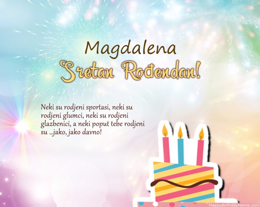 Sretan rođendan Magdalena  u stihu