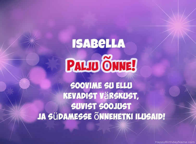 Ilusad pildid Isabella