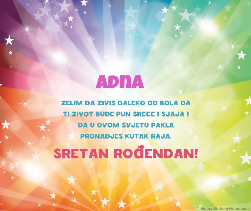 Lijepe čestitke za rođendan Adna  