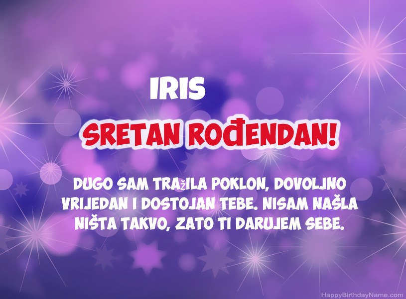 Prekrasne slike za Sretan rođendan Iris  