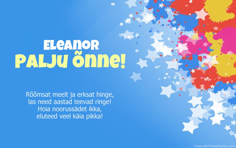 Õnnitleme Eleanor Õnnitleme Eleanor