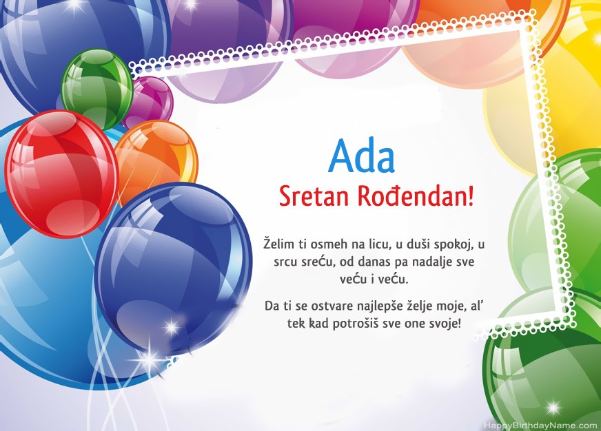 Sretan Rođendan Ada  !