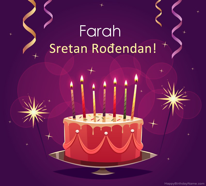 Smiješni pozdravi za slike rođendana Farah  