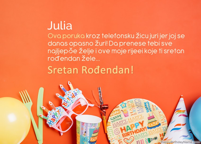Karte za Rođendan Julia  