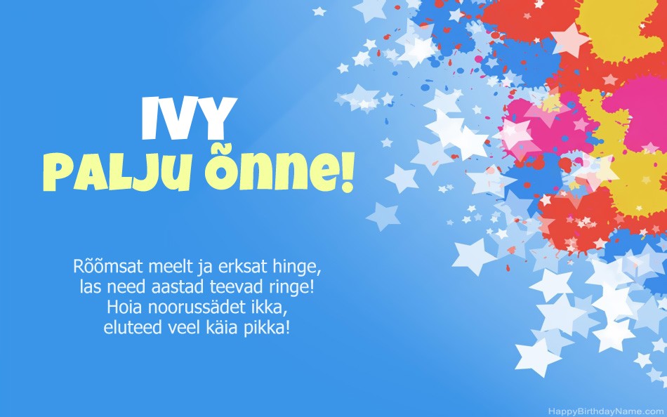 Õnnitleme Ivy Õnnitleme Ivy