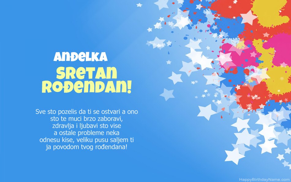 Čestitamo Rođendan Anđelka  