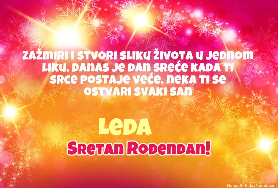 Cool čestitke za Sretan rođendan Leda  