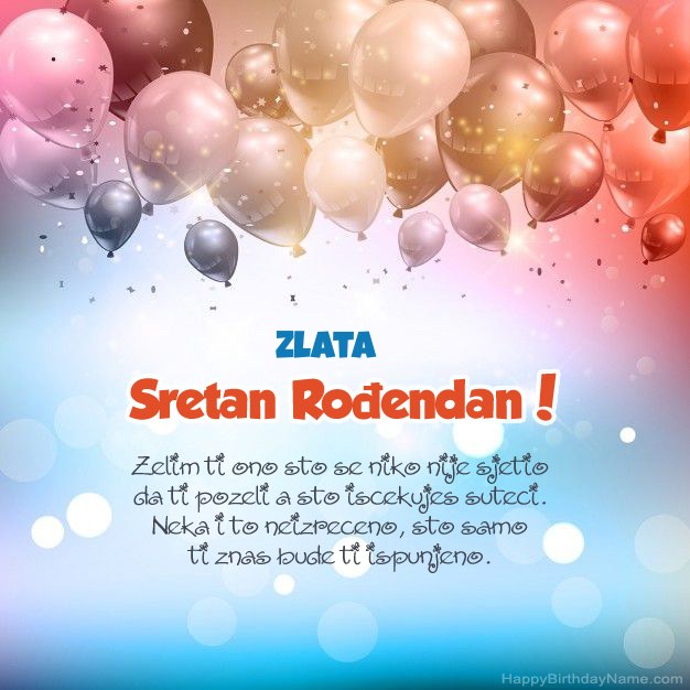 Pjesme na Rođendan za Zlata  