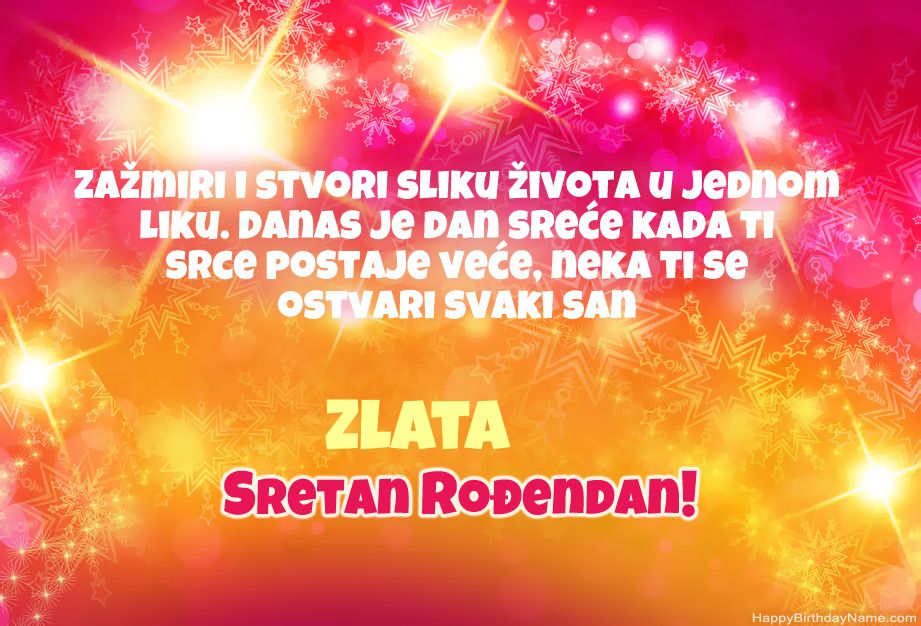 Cool čestitke za Sretan rođendan Zlata  