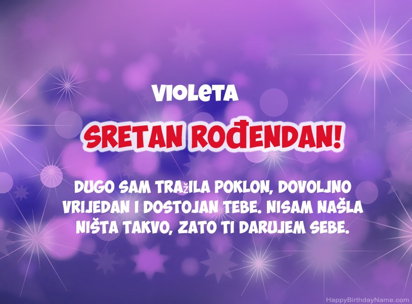 Prekrasne slike za Sretan rođendan Violeta  