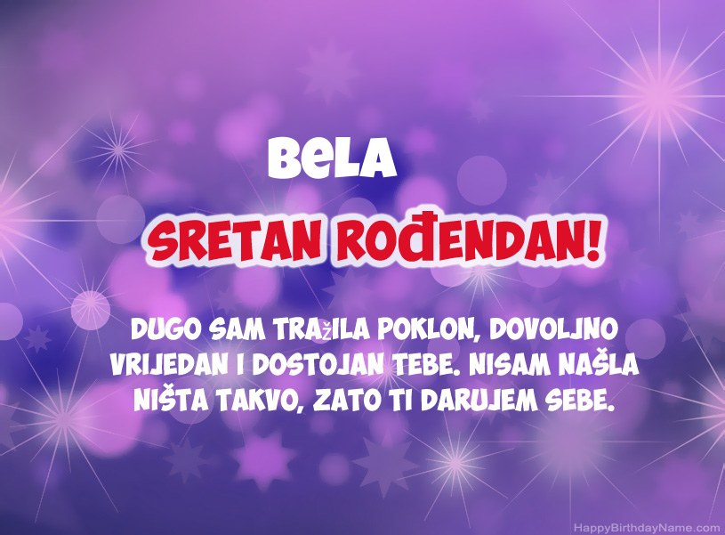 Prekrasne slike za Sretan rođendan Bela  
