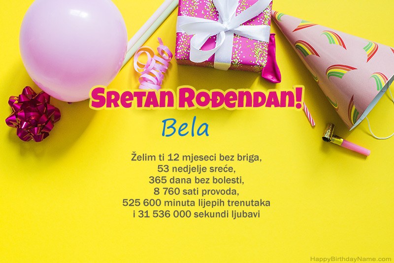 Sretan rođendan Bela   u prozi
