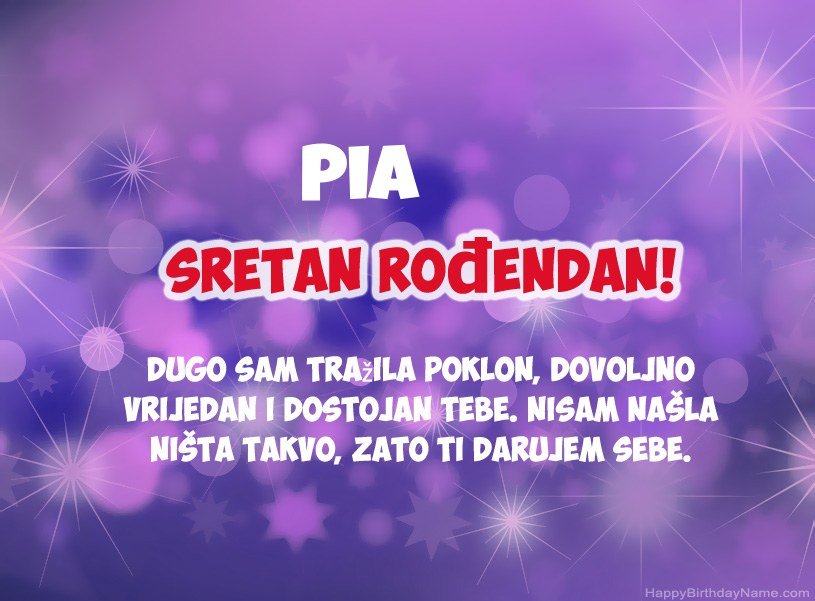 Prekrasne slike za Sretan rođendan Pia  