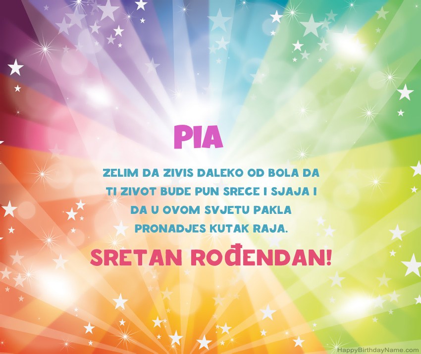 Lijepe čestitke za rođendan Pia  