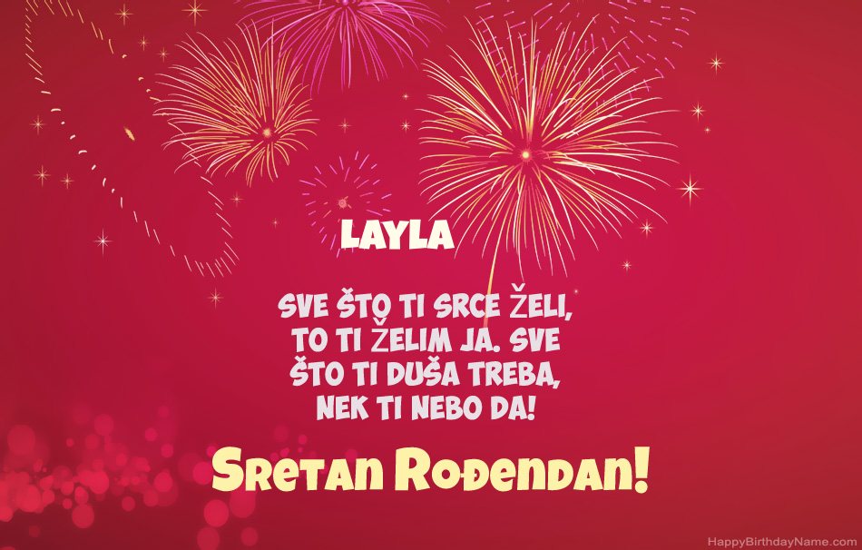 Sretan rođendan Layla , prekrasne pjesme Sretan rođendan Layla , prekrasne pjesme