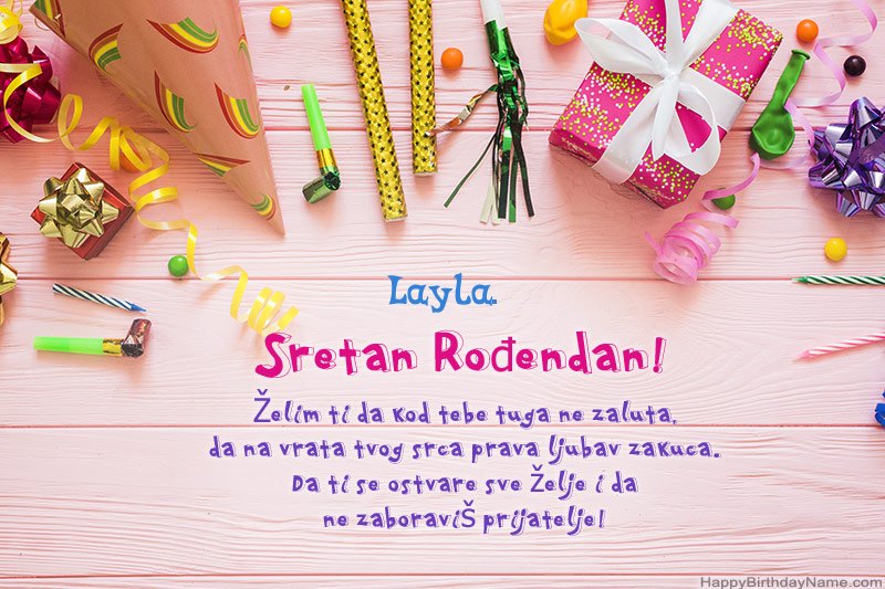 Preuzmite čestitku za rođendan Layla besplatno Preuzmite čestitku za rođendan Layla besplatno