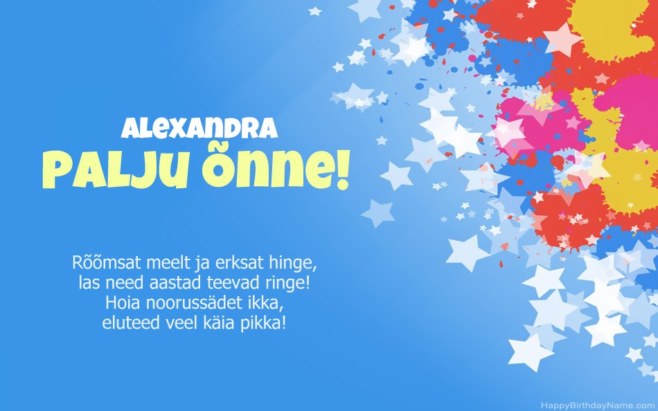 Õnnitleme Alexandra