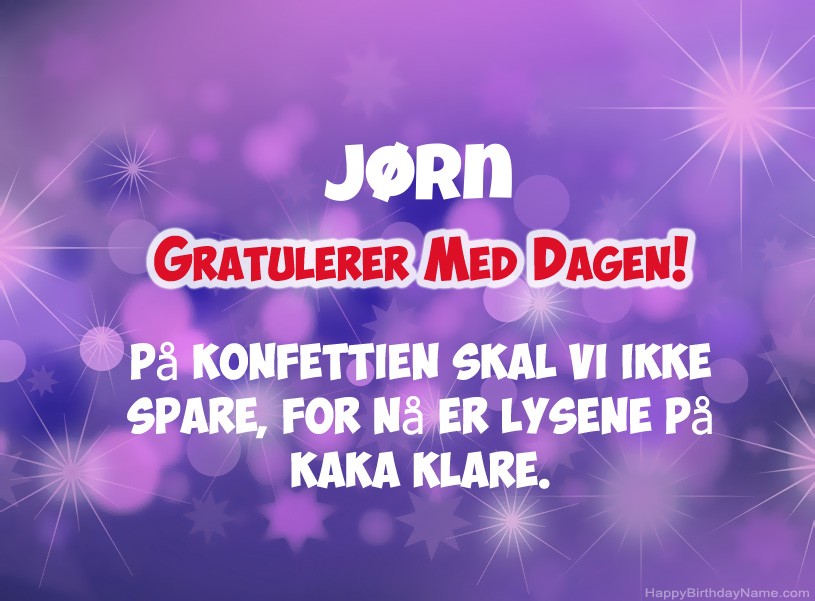 Ønsker Jørn for gratulerer med dagen