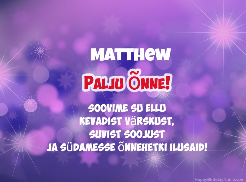 Ilusad pildid Matthew Ilusad pildid Matthew