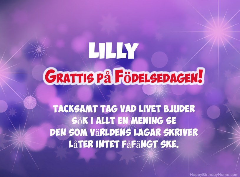 Vackra bilder för Grattis på Lilly