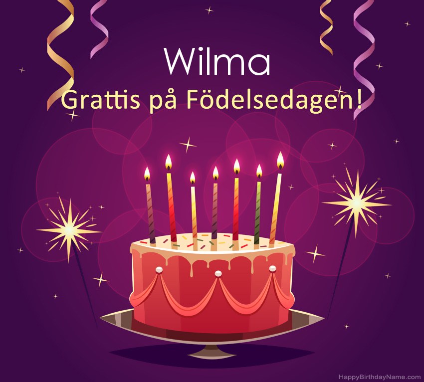 Roliga hälsningar för Happy Birthday Wilma-bilder