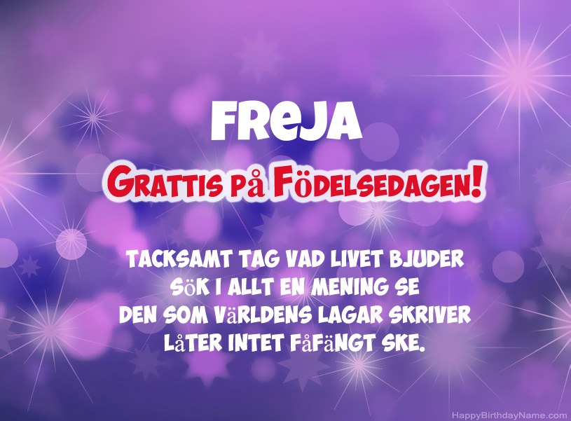 Vackra bilder för Grattis på Freja