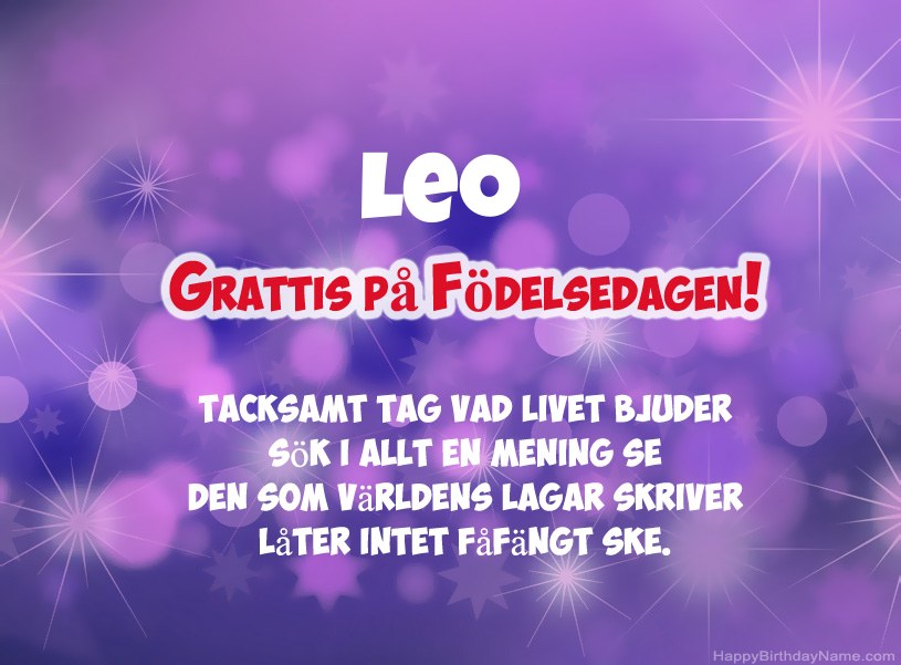 Vackra bilder för Grattis på Leo