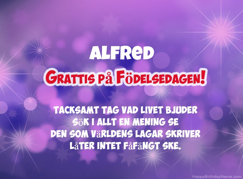 Vackra bilder för Grattis på Alfred