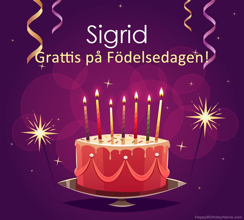 Roliga hälsningar för Happy Birthday Sigrid-bilder