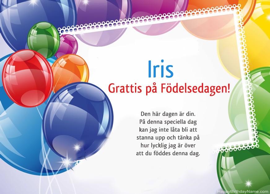 Grattis på Födelsedagen Iris!