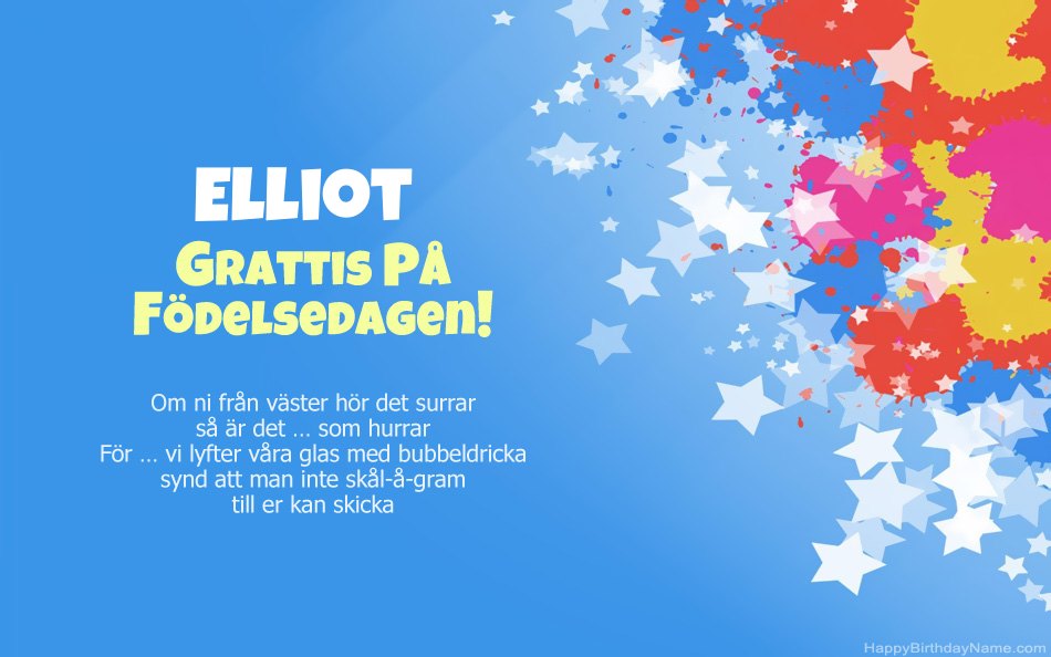 Grattis till födelsedagen till Elliots