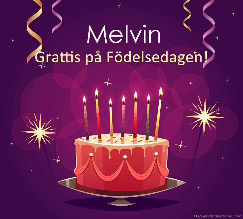 Roliga hälsningar för Happy Birthday Melvin-bilder