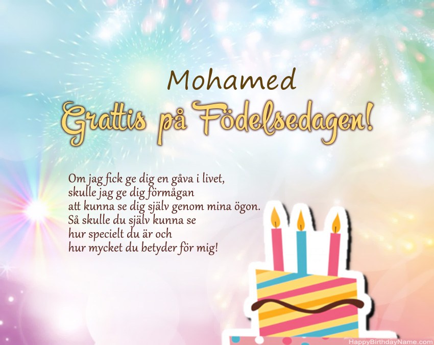 Grattis på födelsedagen Mohamed i vers