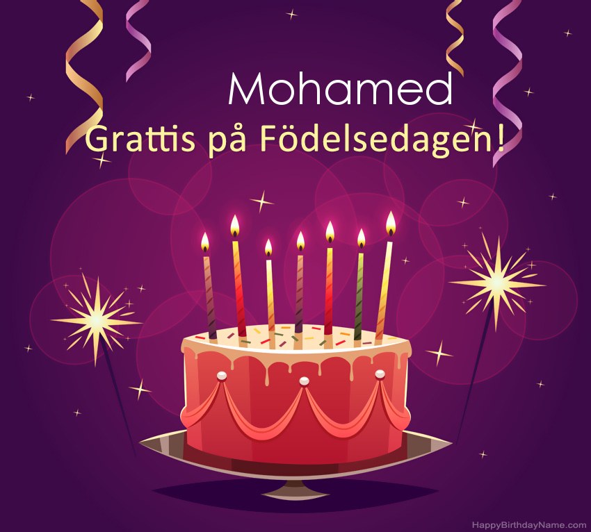 Roliga hälsningar för Happy Birthday Mohamed-bilder