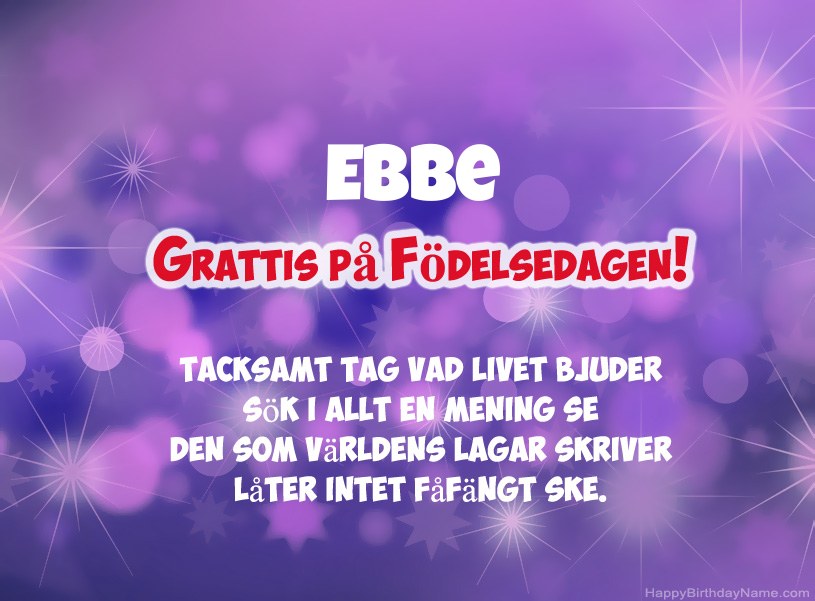 Vackra bilder för Grattis på Ebbe