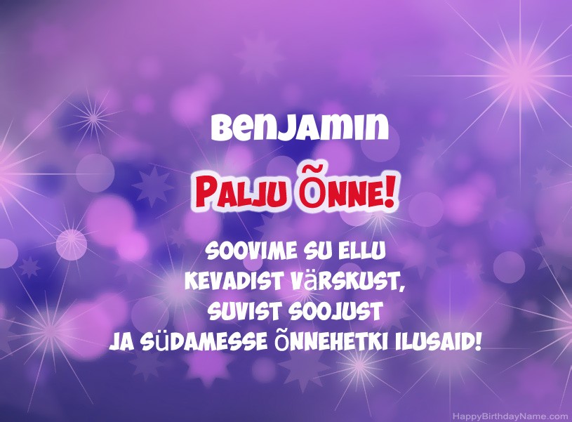 Ilusad pildid Benjamin