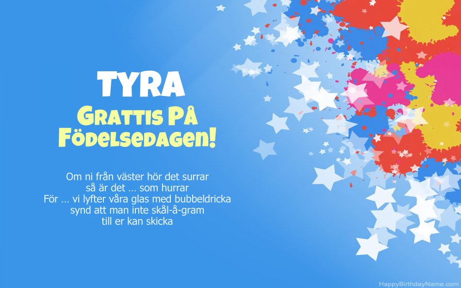 Grattis till födelsedagen till Tyras