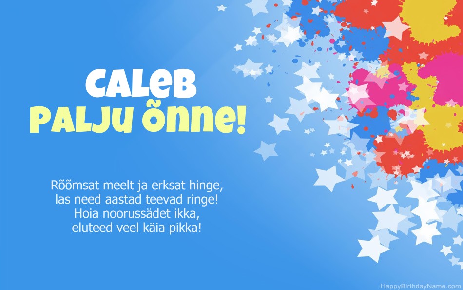 Õnnitleme Caleb Õnnitleme Caleb