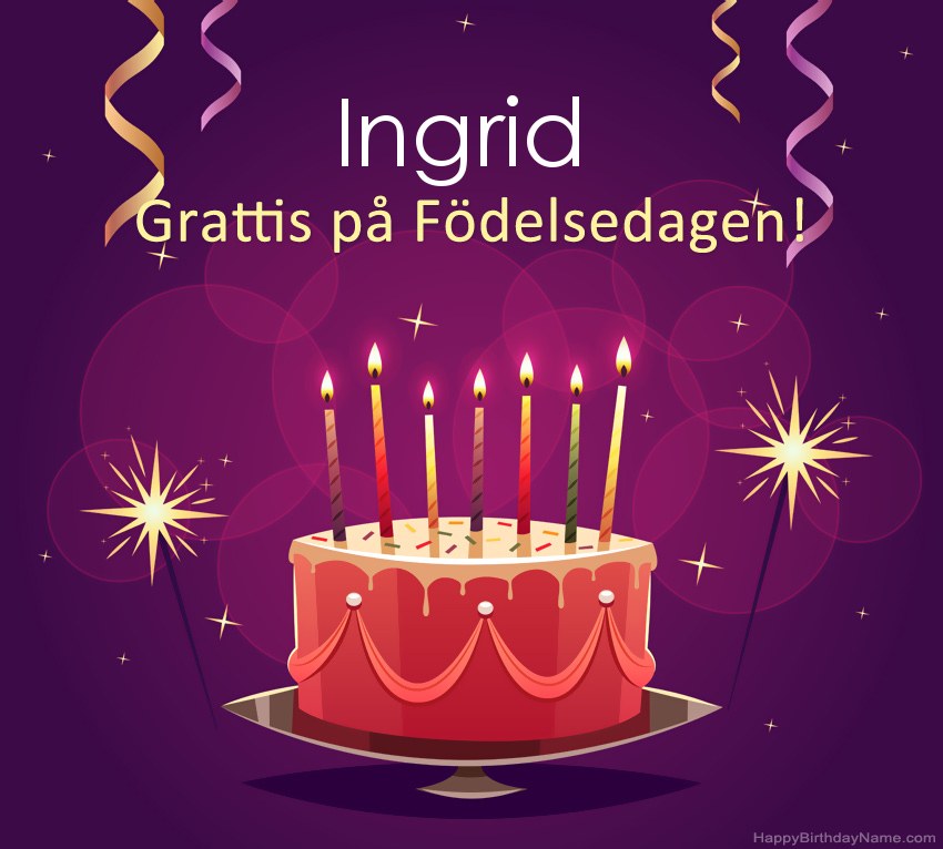 Roliga hälsningar för Happy Birthday Ingrid-bilder