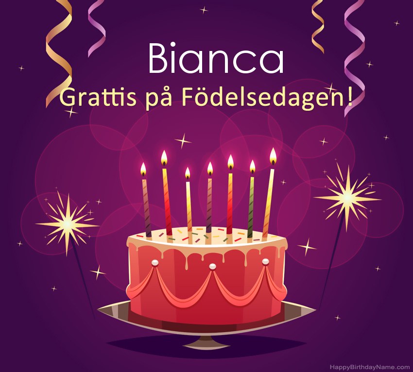 Roliga hälsningar för Happy Birthday Bianca-bilder