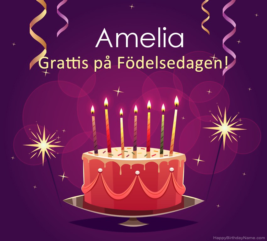 Roliga hälsningar för Happy Birthday Amelia-bilder