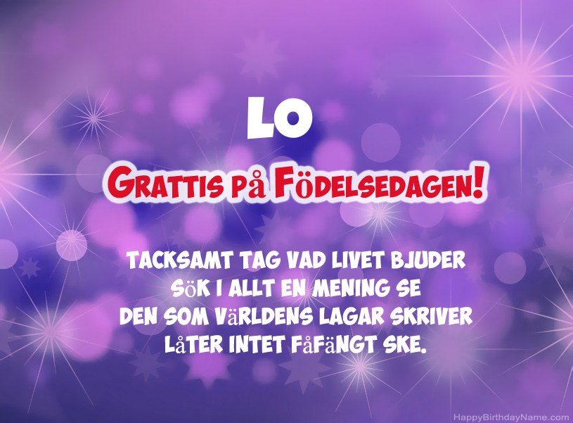 Vackra bilder för Grattis på Lo