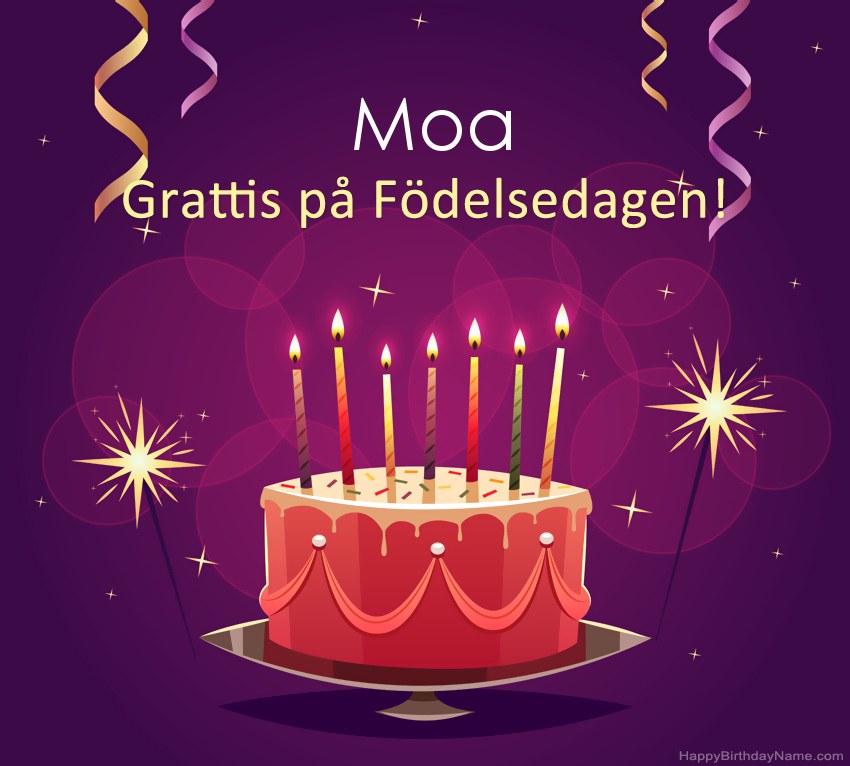 Roliga hälsningar för Happy Birthday Moa-bilder