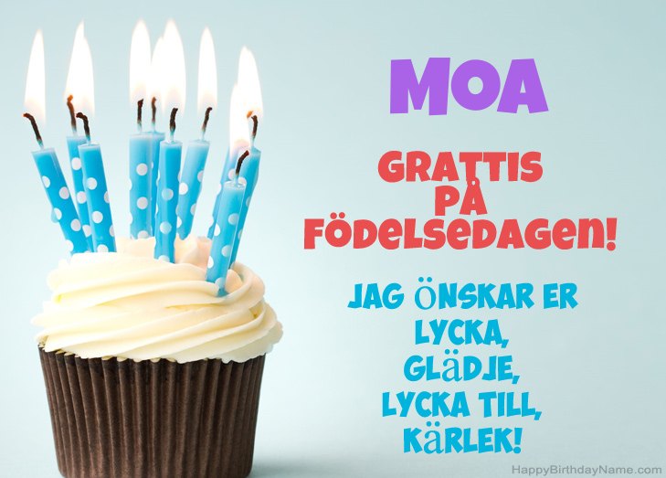 Grattis till Grattis på Moa