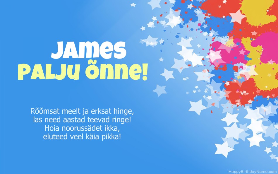 Õnnitleme James Õnnitleme James