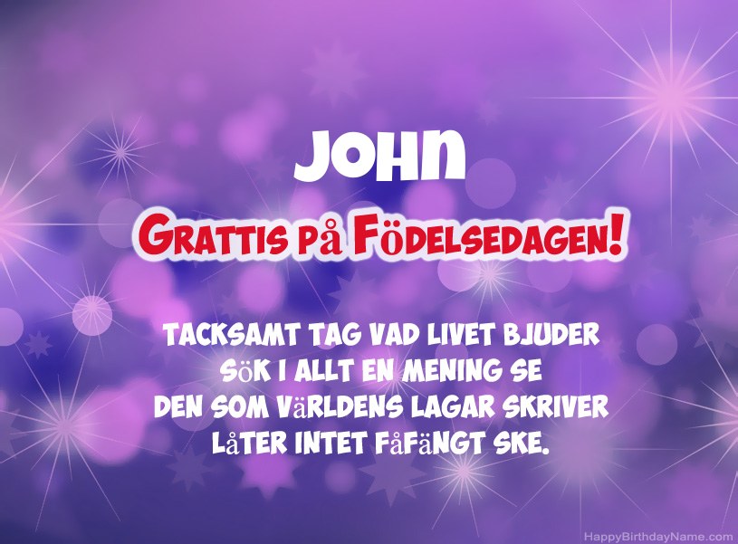 Vackra bilder för Grattis på John