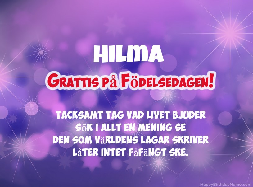 Vackra bilder för Grattis på Hilma