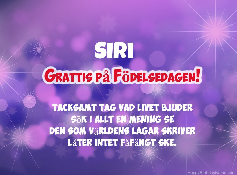 Vackra bilder för Grattis på Siri