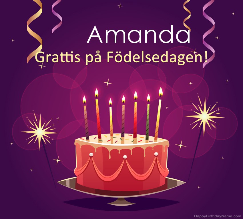 Roliga hälsningar för Happy Birthday Amanda-bilder